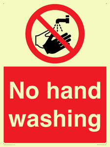 No hand washing